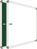 SHELFKING 1.5 X 2 feet White Board, One Side White Board Marker and Reverse Side Green Chalk Board Surface Whiteboard, Combo Number018 Green, White board (600 cm x 450 cm)