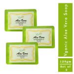 Vganic Herbal Aloe Vera Soap/Handmade Soap For Face & Body Paraben/ Sulphate/ Dye/ Silicon Free Soap 125g Pack of 3
