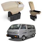 Oshotto PU Leather AR-01 Car Armrest Console Box Compatible with Maruti Suzuki Omni - Beige
