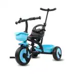 Bumtum Tricycle Ride With Parental Handle | Play & Plug Cycle For Kids | Sturdy Designs With Storage Box, Horn And Guarded Seats, Heavy Wheels ( Blue)