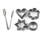 Stainless Steel Momo Tong Rust Resistant Dishwasher Safe With Stainless Steel Kitchen Cooking Pot Steaming Tray Round Cooker Steamer Stand,MultiColour (Pack of 2)