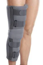 Wonder Care Grey Cotton Knee Immobilizer Brace - L