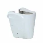 JAQUAR CONTINENTAL Series Wall Mounted Half Pedestal for CNS-WHT-801 Wash Basin | 360x320x290 mm, Circle | Ceramic Half Pedestal For Basin/Sink for Bathroom, Living Room | CNS-WHT-305