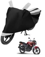 Auto Hub Bike Cover for Yamaha SZ-X , Dustproof UV Protection water resistant Custom Fit Cover-(Black-White )