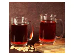 Swastik Housewares Transparent Hi Luxe Shangrilla Glass Beer Mug 340 ml (Set of 2)