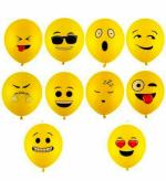 Crackles Smiley Balloon Printed Face Expression Latex Balloon 100 Pcs party Decoration Balloon