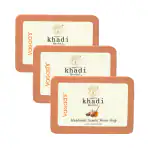 Vagad's Khadi Sandal & Honey Soap 125gm | Removes Tan and Blemishes | Provide Moisture | Free from Parabens | Pack of 3