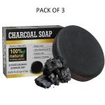 Optima Naturals Activated Charcoal Soap with Coconut Oil & Glycerin for Oily & Tanning Skin, Deep Cleansing Handmade Soap for Body, Face, Nourish Skin, All Skin Type, Paraben & SLS Free 270g (90g X 3)