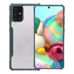 LIRAMARK Transparent Clear Shock Proof Back Cover Case Designed for Samsung Galaxy A71 (Green)