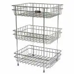 LivingBasics 3 Layer Stainless Steel Vegetable Stand / Kitchen Storage Rack