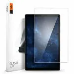 Spigen Transparent Tempered Glass Touch Sensitive, Anti-Shatter, Anti-Fingerprint, Bubble Proof and Scratch Resistant Screen Protector 23.8 x 14.68 x 0.04 cm