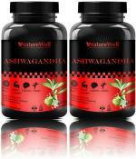 Naturewell Pure Ashwagandha Extract Capsules Veg, 60 Capsules Each (Pack Of 2)