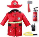 FANCY DRESSESWALE Fire Fighter Dress For Fancy Dress Compitition Kids Costume Wear (4 - 5 Years)