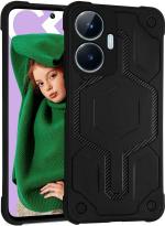 MOZETTE Back Cover for Realme Narzo N55, Realme Narzo C57 (Black, Dual Protection, Pack of 1)