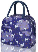 SHAKTISM Lunch Bags Small for Women Work,Student Kids to School,Thermal Cooler Tote Bag Picnic Organizer Storage Lunch Box Portable and Reusable (BlueDeerLunchBag)