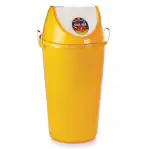 ARISTO Swing Lid Garbage Waste Dustbin 80 Ltr (Yellow), (51 (D) X 76.5 Cm)