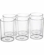 Opce Unbreakable Multicolor Plastic Glass Set 250 ml (Pack of 6)