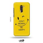 Tweakymod Printed Funny FAce Yellow Back Cover For Poco F1