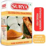 Surya 100g Idli Dosa Karam (Pack of 2; 50g each) (2 x 50g) Ready to Use Powder| Podi|