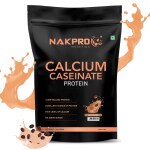 NAKPRO Calcium Caseinate| Helps in Muscle Recovery, Low Carbs Casein Protein Powder (1Kg, Coffee)