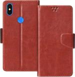 Sbms Coolpad Cool 3, Coolpad Cool 3 Plus Brown Artificial Leather Shock Proof Flip Cover