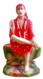 Atut Red Polyvinyl Chloride Sai Baba Murti, 35 Cm