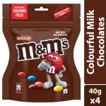 m&m's Milk Chocolate Candies, Resealable Sharing Pack, 40 g (Pack of 4)