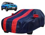Auto Hub Car Cover Compatible with Tata Punch with Mirror Pocket, Water Resistant, Triple Stitched, Punch Car Cover- Navy Red