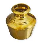 Subaa Pure Brass Ghada/Water Pot/kudam/Handi (Gold) 3 L
