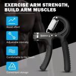 Shopeleven Stainless Steel Spring Adjustable Hand Grip Strengthener for Gym Workout & Home Use Multicolor
