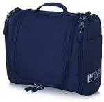 RIDDHI BAG Women Makeup Pouch Shower Wash, Cosmetic Organizer Travel Toiletry bag with Hook Waterproof Multipurpose Bag (Blue, 444.125 inch)