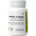 EMPIRE 1900 Omega-3 Vegan Capsules|Omega-3 Veg|Omega-3 for Vegetarians|Algae Omega-3|Vegan Omega-3 Supplements|Vegan Omega-3 Capsules|Vegan essential fatty acids|Omega-3 DHA+EPA |60 Veg Capsules