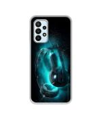 Casotec Cool Headphone Design Printed Silicon Soft TPU Back Case Cover for Samsung Galaxy A23 4G