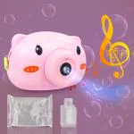 KIWI Kool Cute Camera Bubble Party Pig Bubble Maker Music Led Light Battery Operated toy