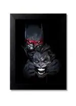 Blue Nexus Batman and Joker Wall Poster with Wall Frame Room Art Painting Collection A4 size 10x13