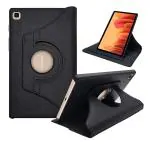 S-Hardline Samsung Galaxy Tab A7 10.4 Inch Black Leather Shockproof 360 Degree Rotate Flip Cover