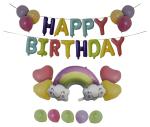 My Party Suppliers Raindow Balloon Birthday Kit, 30 pcs