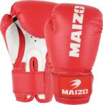 MAIZO Red and White Layered Foam, Synthetic Leather Striker Boxing Gloves for Men, Women (Medium) pack of 2