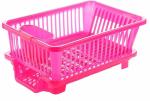 Metrolife Plastic Pink Dish Rack Drainer Drying