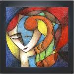 Art Factory Abstract Canvas 20 inch x 20 inch Painting (With Frame)