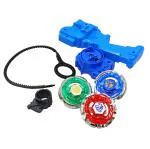 Humaira Metal Master Beyblades with 3 Bey blade, 1 Joint Launcher Grip, 1 String Toy, Multicolor, for Kids