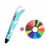 3 idea Imagine Create Print 3D Pen Blue + Multicolor PLA Filament Set of 16 (Each Filament 5 Meters)