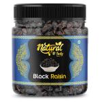 natural n Tasty Black Raisins Kismis|Rich in Iron & Vitamin B|Seedless Kishmish|Healthy Snacks|Dry Fruits Jar Pack 1 kg