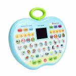 Pulsbery-Apple Shape Educational Mini Computer Laptop Toy for Kids LED Display and Fun Music