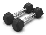 DREAM FIT Rubber Coated Professional Hex Fixed Dumbbells Set for home gym - 1 pair (2Kg x 2 = 4Kg)