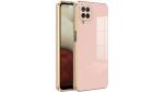 Rakulo Samaung Galaxy F22 4G Electroplated Chrome 6D Back Case Cover |Camera Protection|Shock Proof|Slim Fit (Pink)