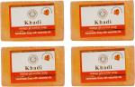 Khadi Herbal Natural Orange Glycerine Soap, 125 Gm Each (Pack Of 4)