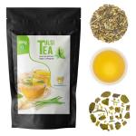 Gopaldhara Tulsi Green Tea with Ginger and Lemongrass 200g Stand-Up Pouch | Detox Tea for Healthy Heart | Blended with High Quality Darjeeling Green Tea