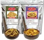 Yuvraj Garlic Bhujiya and Namkeen Mixture Bikaneri Hande Made Snacks Combo 350 g (Pack of 2)