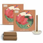 HELP US GREEN Fragrance Khus Flavour Dhoop Sticks for Pooja (50 pcs), Pack of 2 Dhup Batti with Holder, Agarbatti, Incense Stick, Sandal, Cones, Cup, Sambrani (25 Sticks/pack)